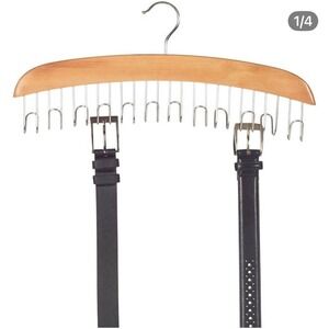 Wooden Belt Necklace Scarf Jewelry Hanger‎ Organizer 18 Hooks